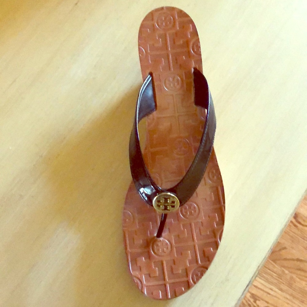 Black Tory Burch Wedge Sandal